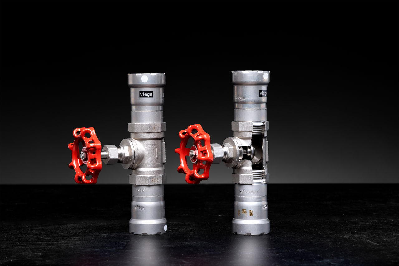 2 Viega MegaPress® 316 Globe Valve 2 Viega MegaPress® 316 Globe Valve